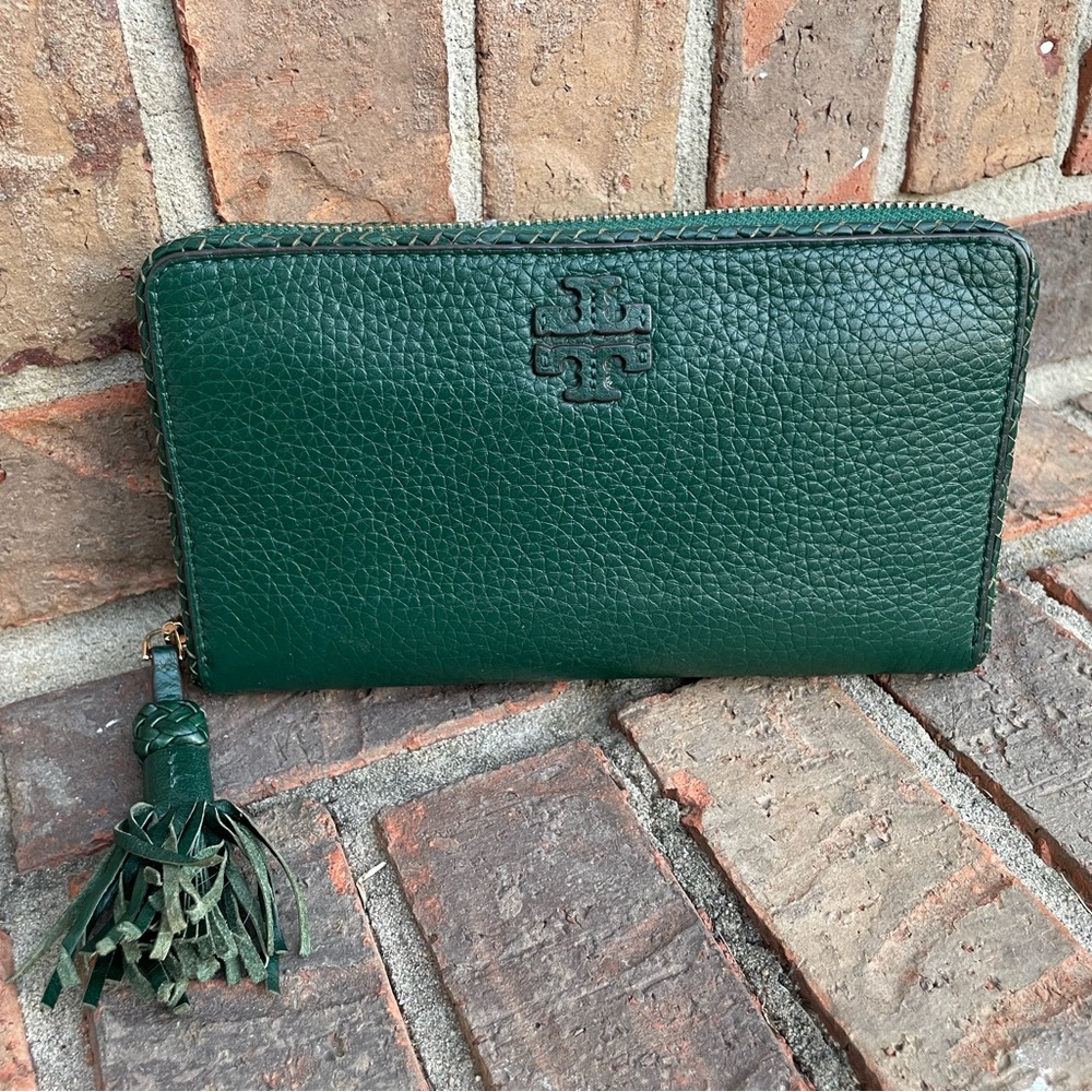Tory Burch Taylor Zip Around Wallet with Tassel